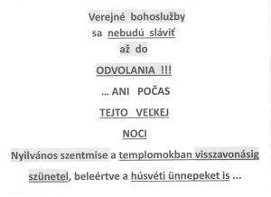 Farský oznam - plébániai hírdetés