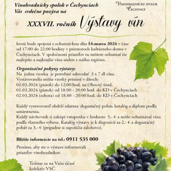 Pozvánka na vístavu vín v Čechynciach