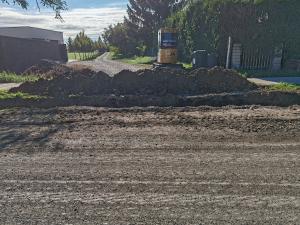 zemné práce pred asfaltovaním-földmunkák az aszfaltolás előtt